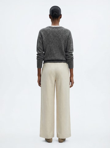 The Base Theory Loosefit Παντελόνι με τσάκιση 'PLEATED LINEN PANTS' σε μπεζ