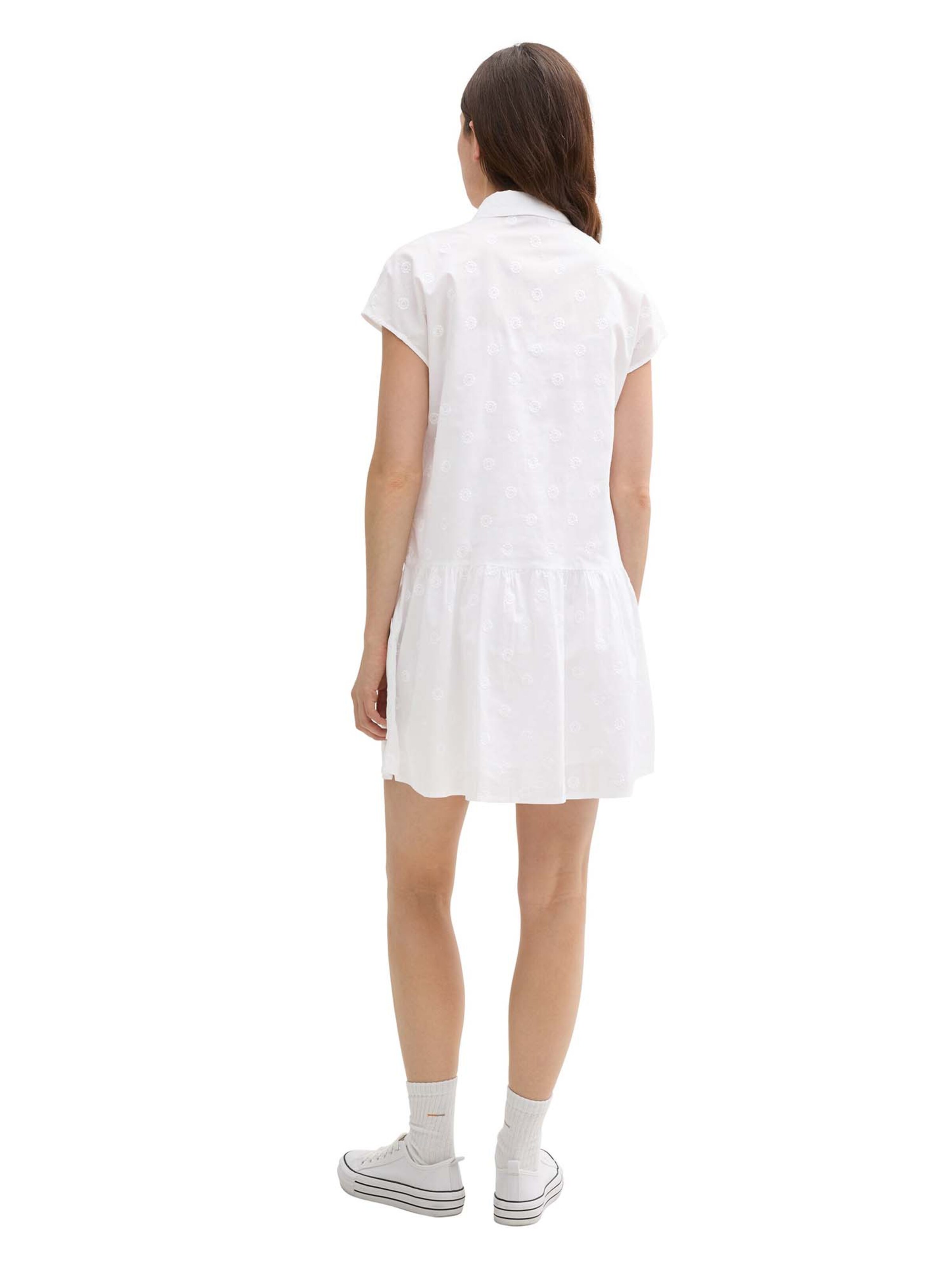 Rochie tip bluză de la TOM TAILOR DENIM pe alb