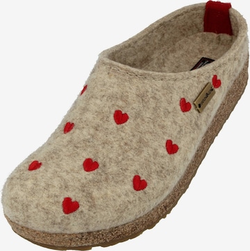 HAFLINGER Hausschuh in Beige: Vorderseite