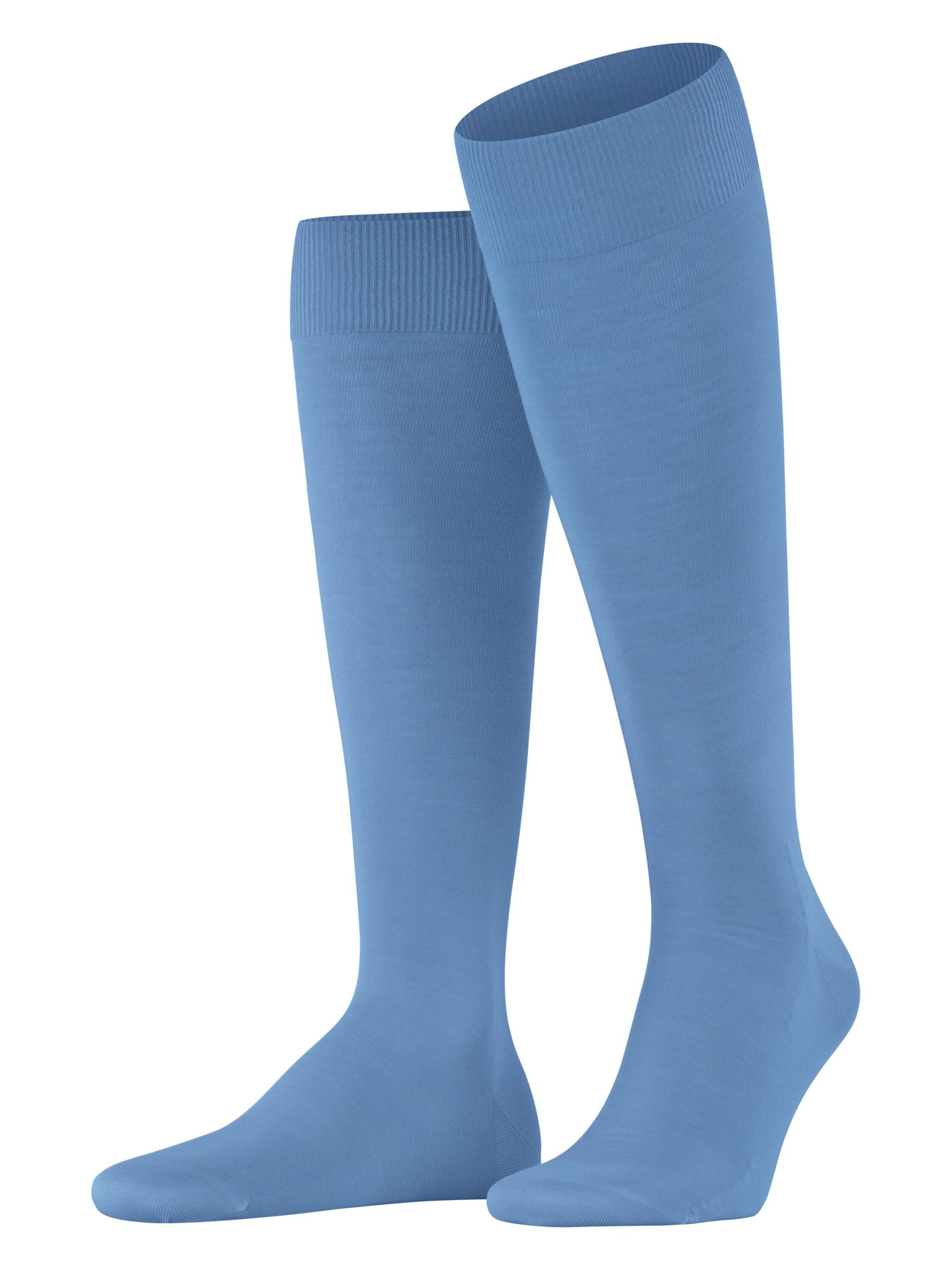 FALKE Knee High Socks 'ClimaWool' in Blue: front