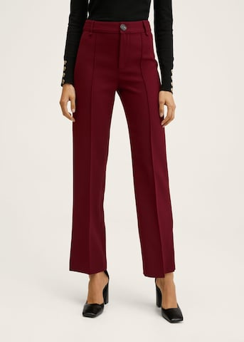 MANGO Regular Pleated Pants 'Maca' in Red: front