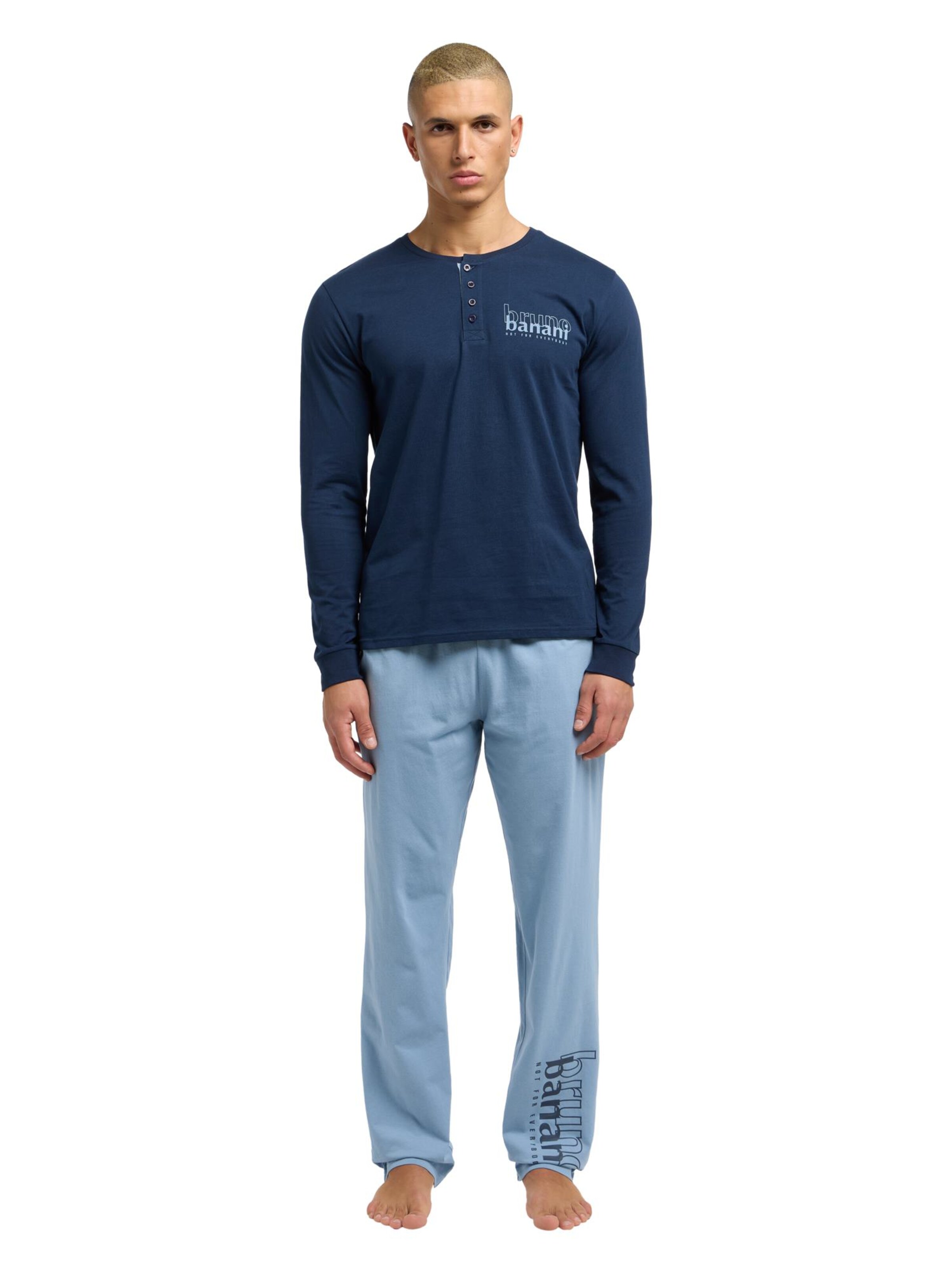 Pyjama long 'Craig' Bruno Banani en bleu : devant