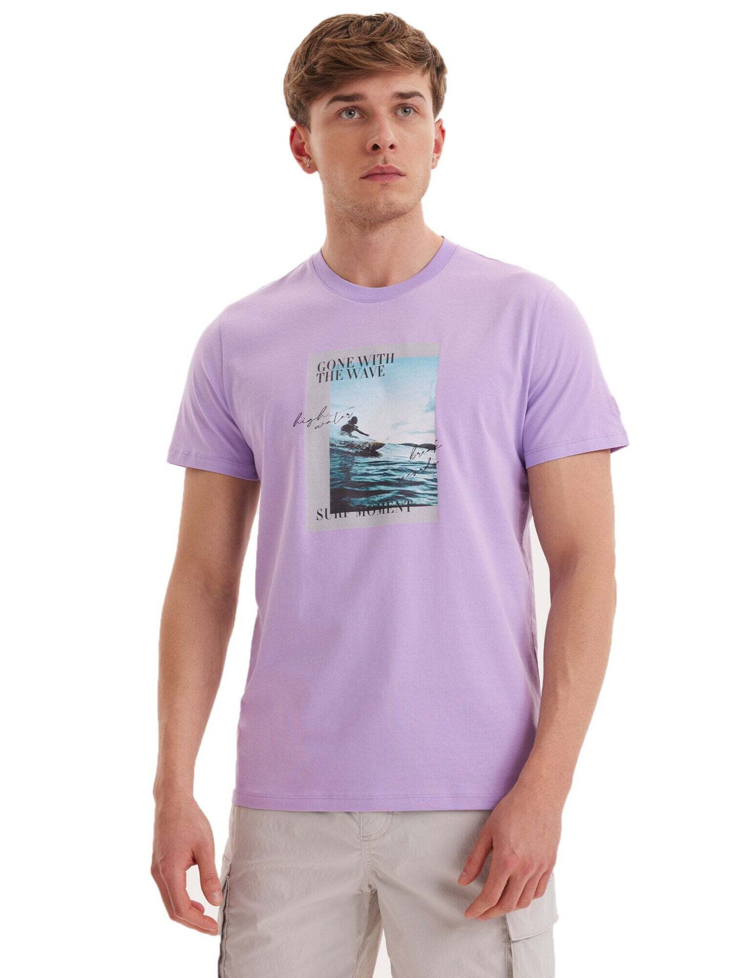 Maglietta 'Collage Wave ' di WESTMARK LONDON in lilla: frontale