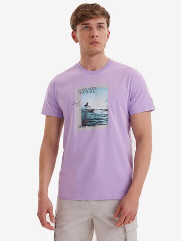 T-Shirt 'Collage Wave ' WESTMARK LONDON en violet : devant