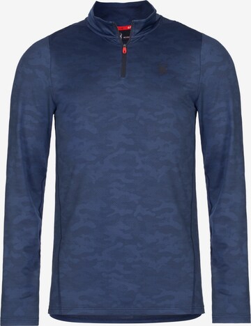 Sweat de sport Spyder en bleu : devant