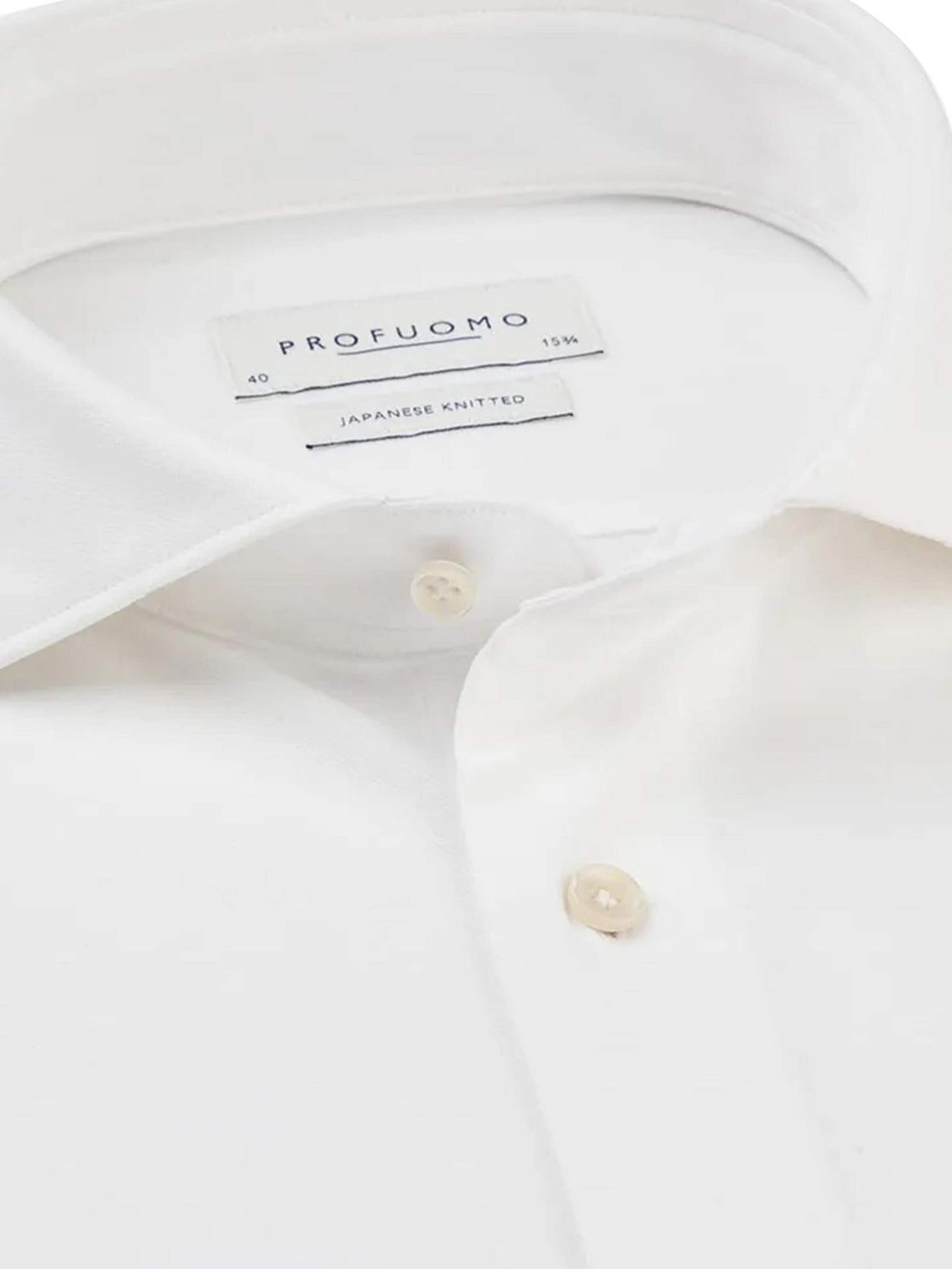 Profuomo Slim fit Button Up Shirt 'Sky Blue' in White