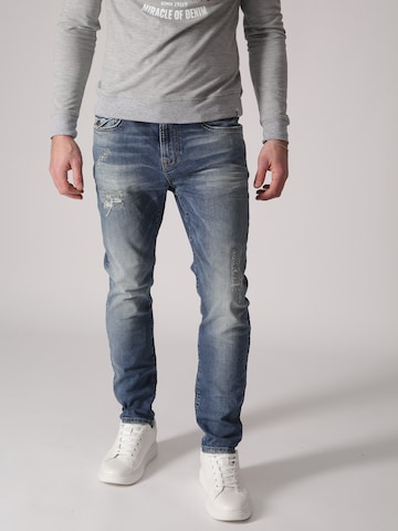 Miracle of Denim Tapered Jeans 'Alex' in Blau