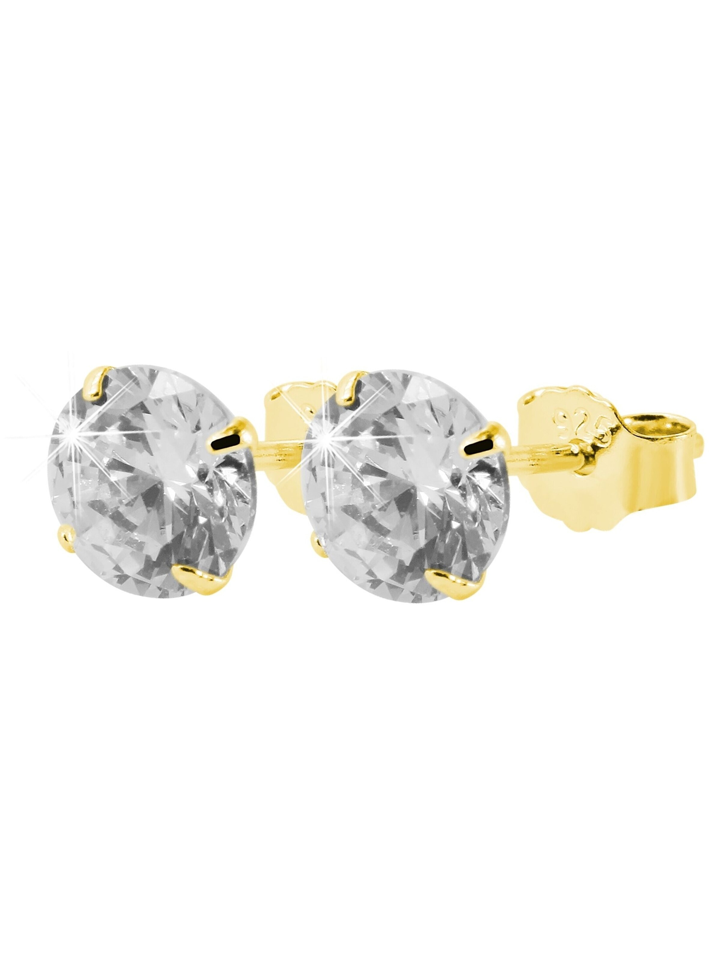 Akzent Earrings '"Runa" aus 925 Sterlingsilber, rhodiniert, langlebig' in Gold