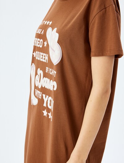 Koton Schlafshirt in cognac / pastellpink / weiß, Produktansicht