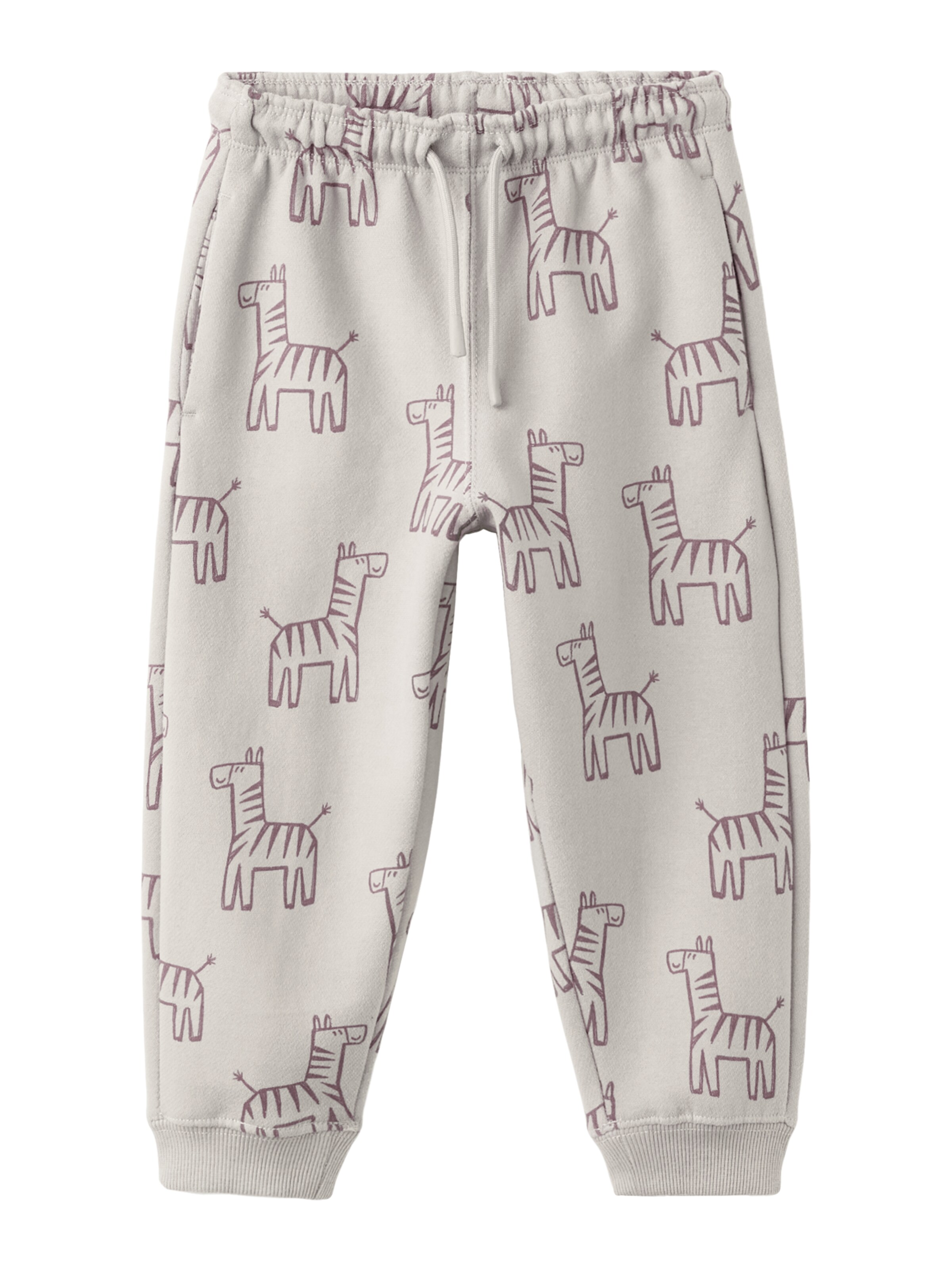 MANGO KIDS Ozke Hlače | bež barva: sprednja stran