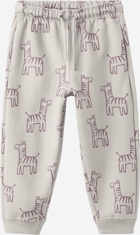 MANGO KIDS Tapered Housut värissä beige: etupuoli