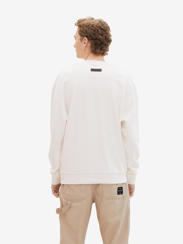 TOM TAILOR DENIM Sweatshirt in White