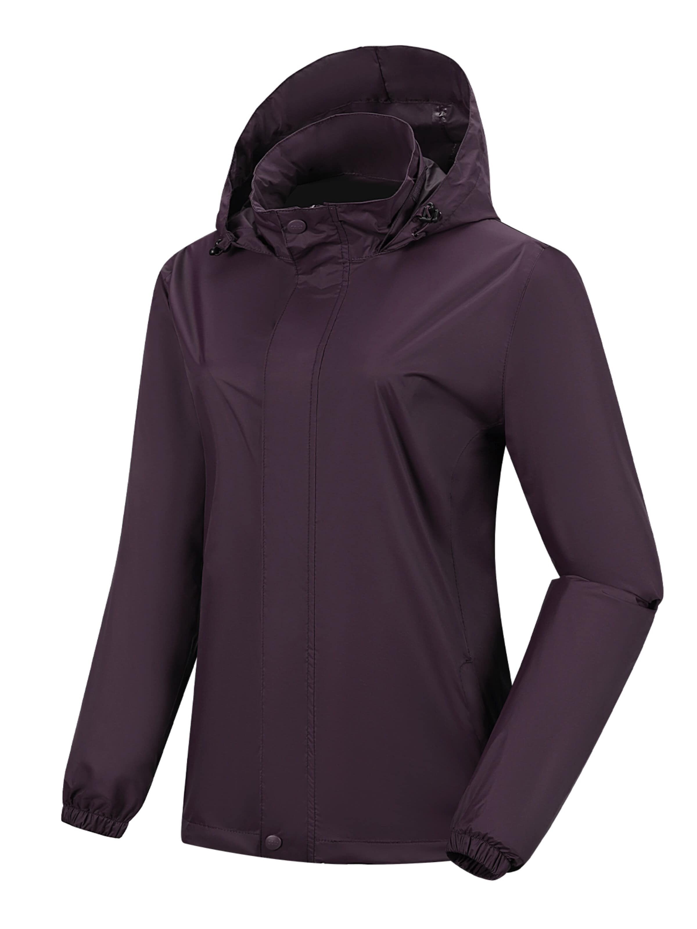 33,000ft Raincoat '33,000ft Women's Lightweight Rain Jackets' in Purple: front