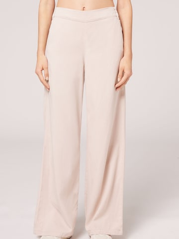 CALZEDONIA Regular Pants in Beige: front