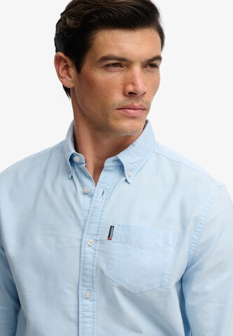 Superdry & Co Comfort fit Overhemd in Blauw