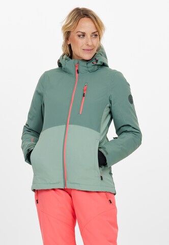 Whistler Athletic Jacket 'Drizzle' in Green: front