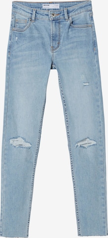 Bershka Skinny Jeansy w kolorze niebieski: przód