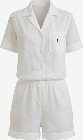 Polo Ralph Lauren Pyjama ' Summer Linen ' in Weiß: Vorderseite
