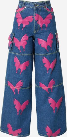 Daisy Street Wide Leg Jeans in Blau: predná strana