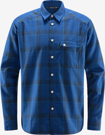 Haglöfs Regular fit Athletic Button Up Shirt in Blue: front