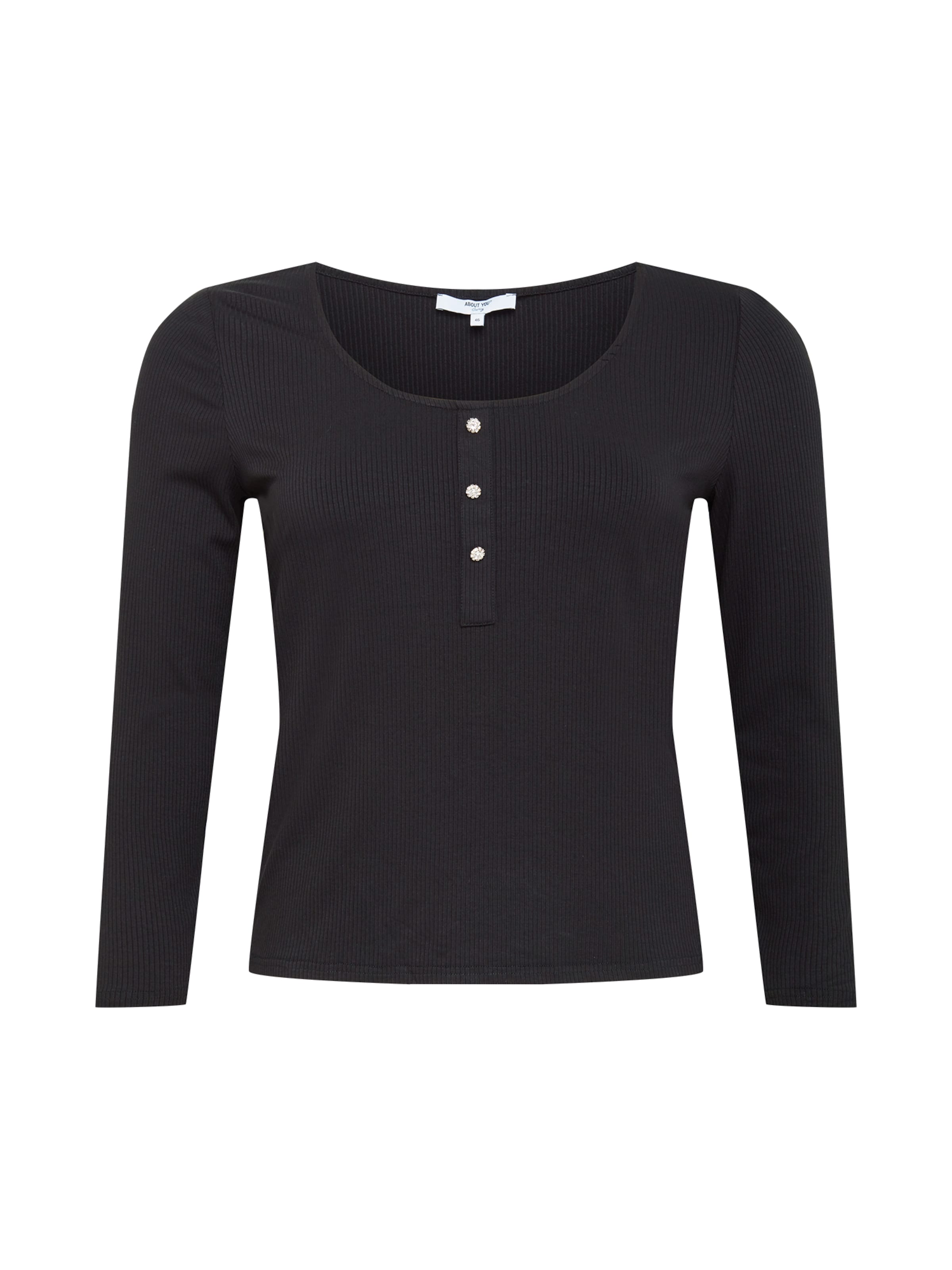 ABOUT YOU Curvy Camiseta 'Rosa' en negro, Vista del producto