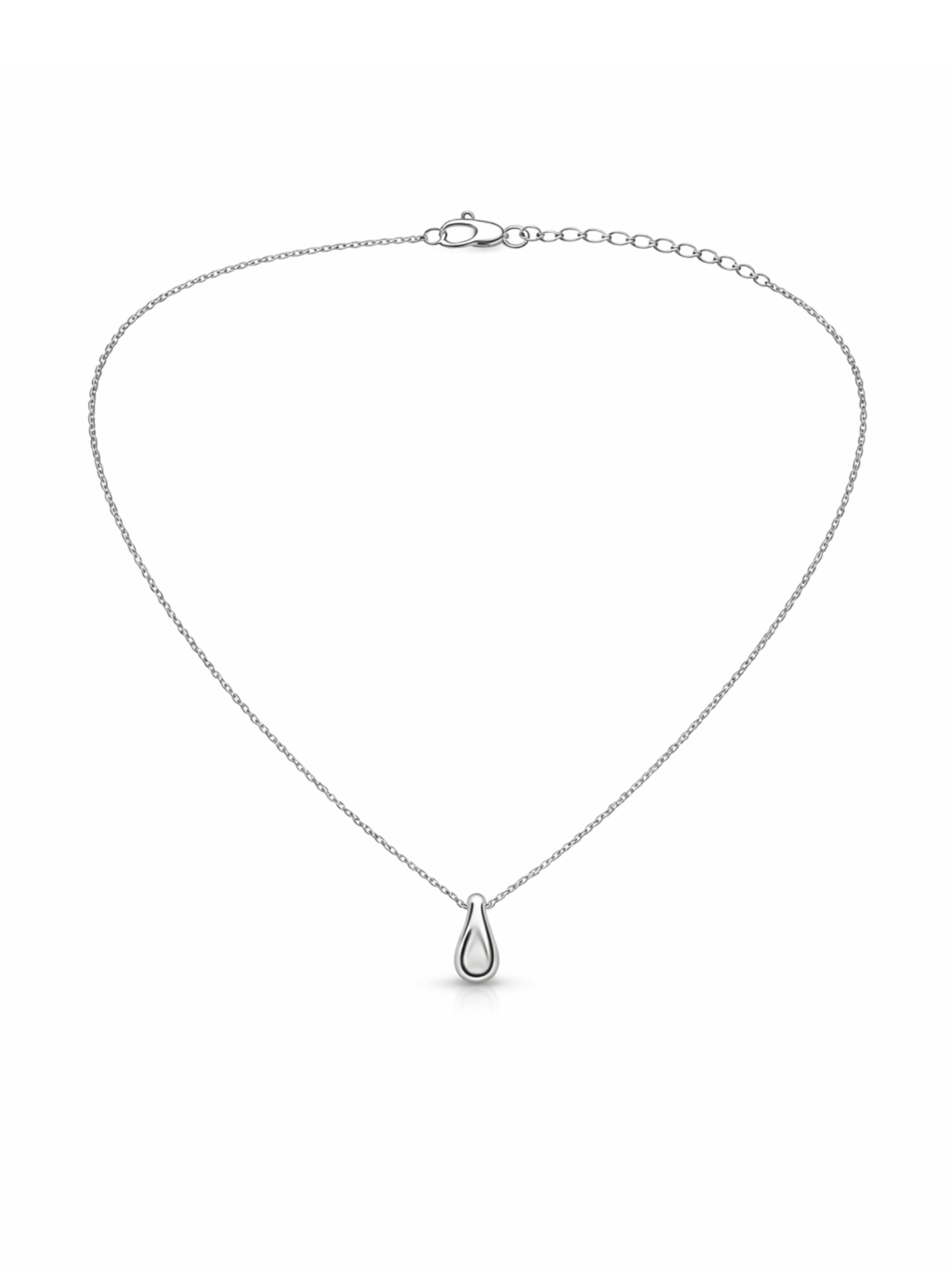 Pure Schmuck Kette 'Drop Luxury'‌‌‌‌‌‌‌‌ in Silber: Vorderseite