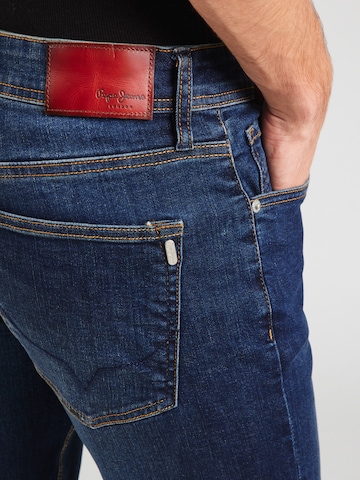 Coupe slim Jean 'TRACK' Pepe Jeans en bleu