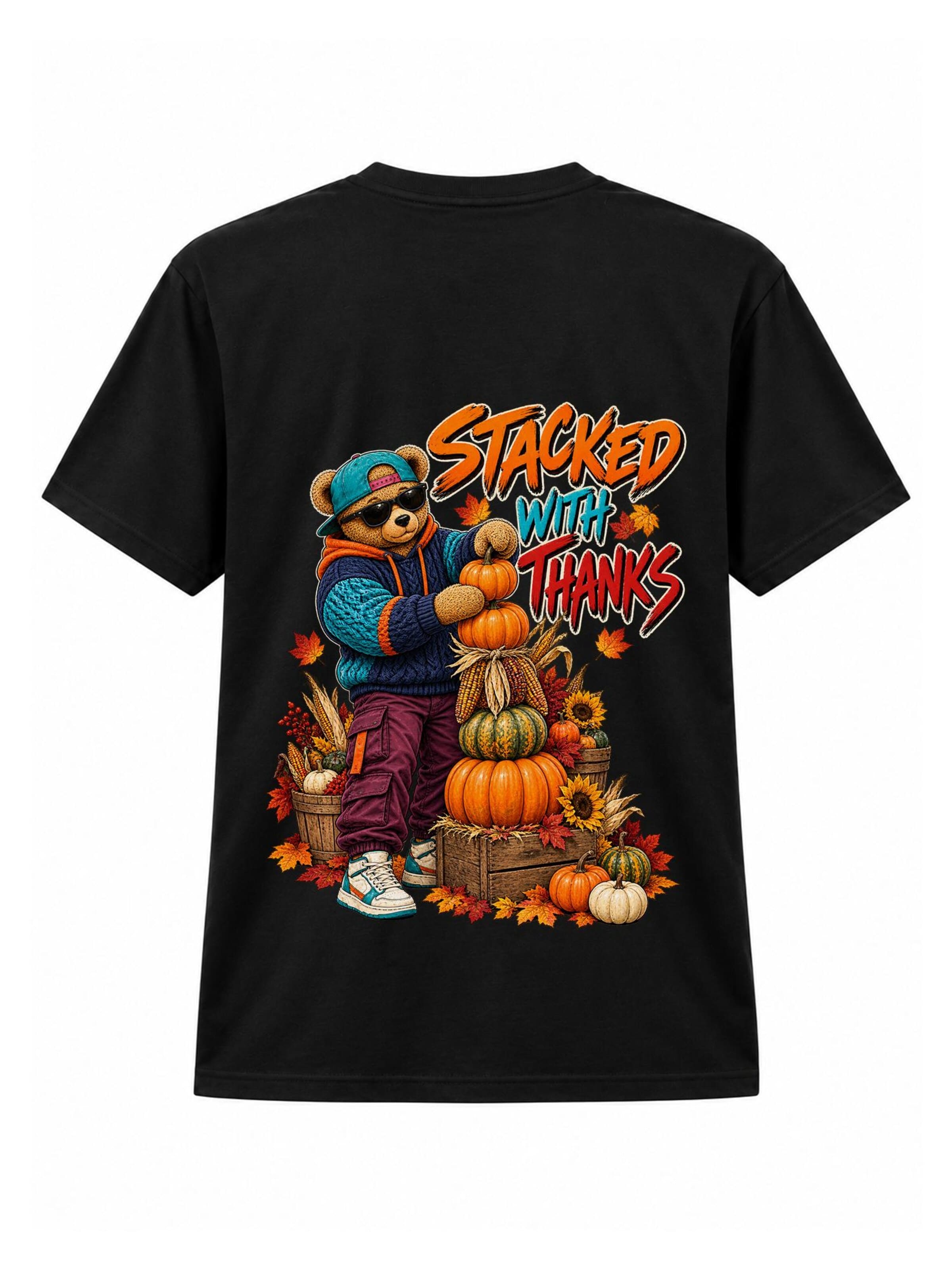 LUNØIR StudioMajica 'TEDDY Thanksgiving Harvest Stack' - crna boja: prednji dio