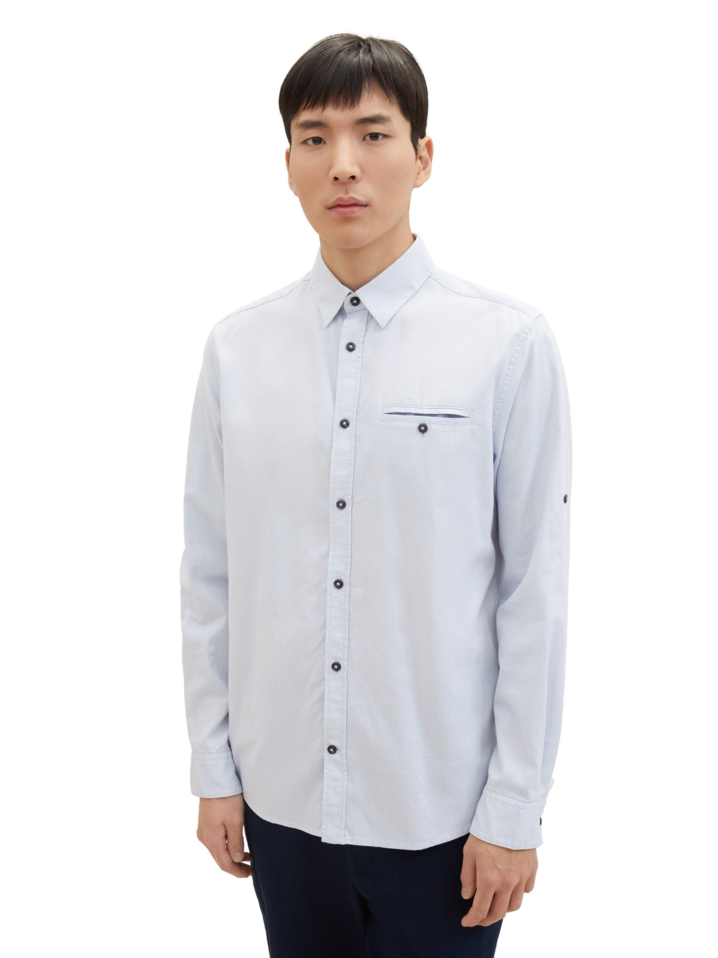 TOM TAILOR Regular Fit Skjorte i blå: forside