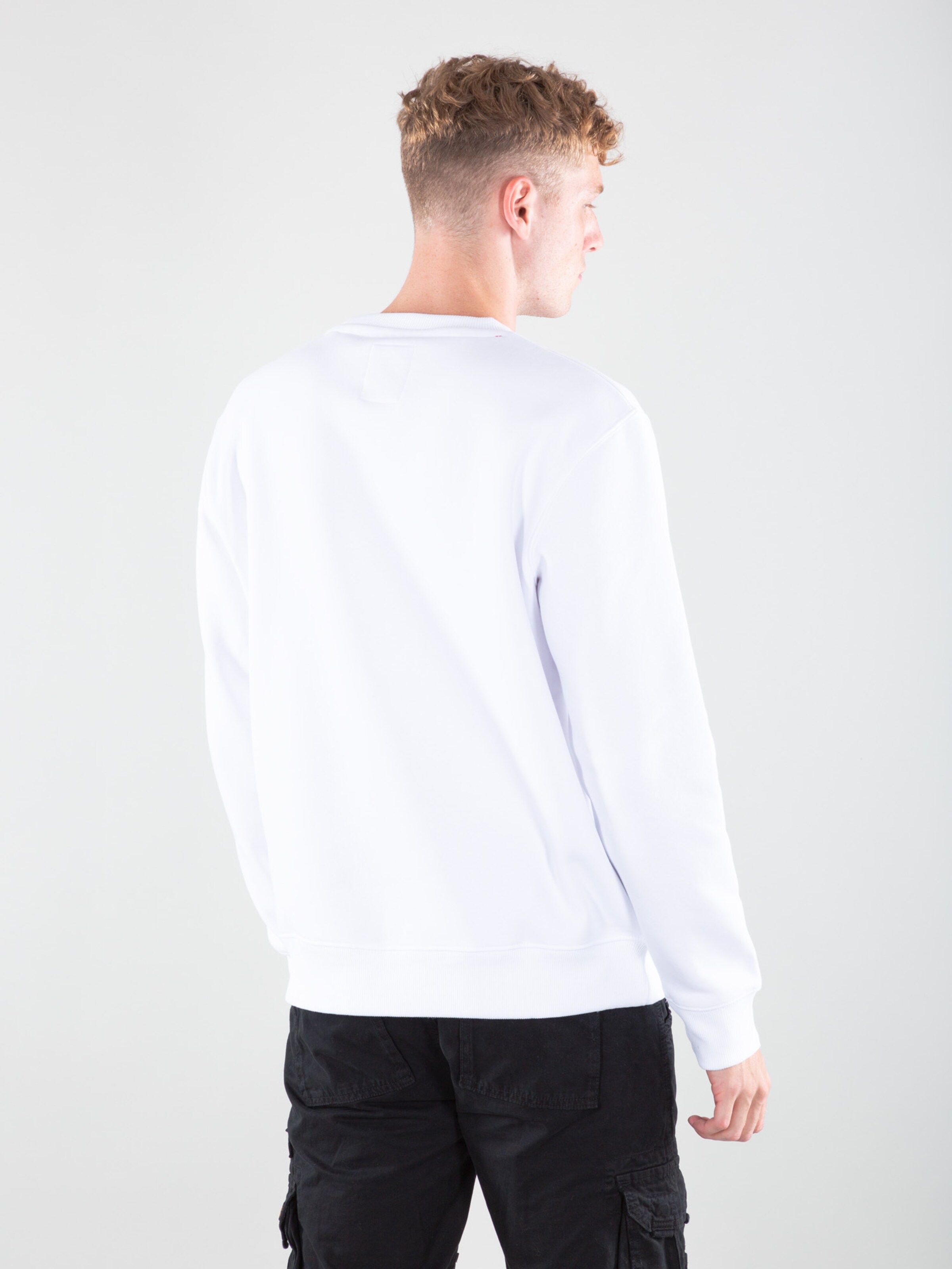 Männer Große Größen ALPHA INDUSTRIES Sweatshirt in Weiß - II69596 Männer Große Größen ALPHA INDUSTRIES Sweatshirt in Weiß - II69596