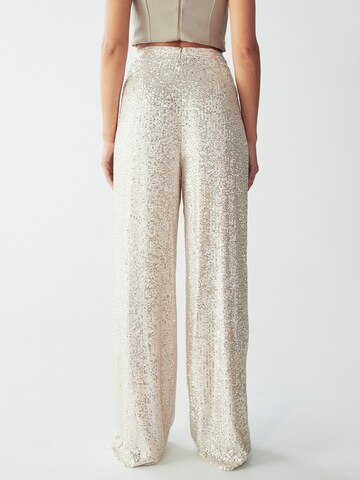 Wide Leg Pantalon 'SADEE ' BWLDR en beige : derrière