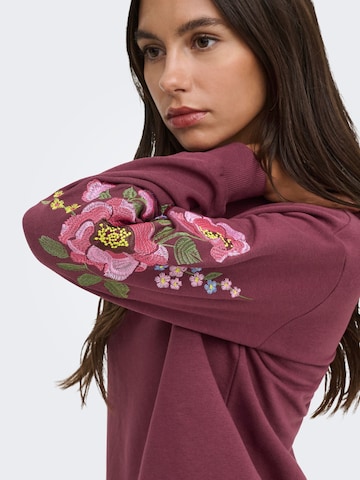 JDY Sweatshirt 'JDYPARIS' in Red