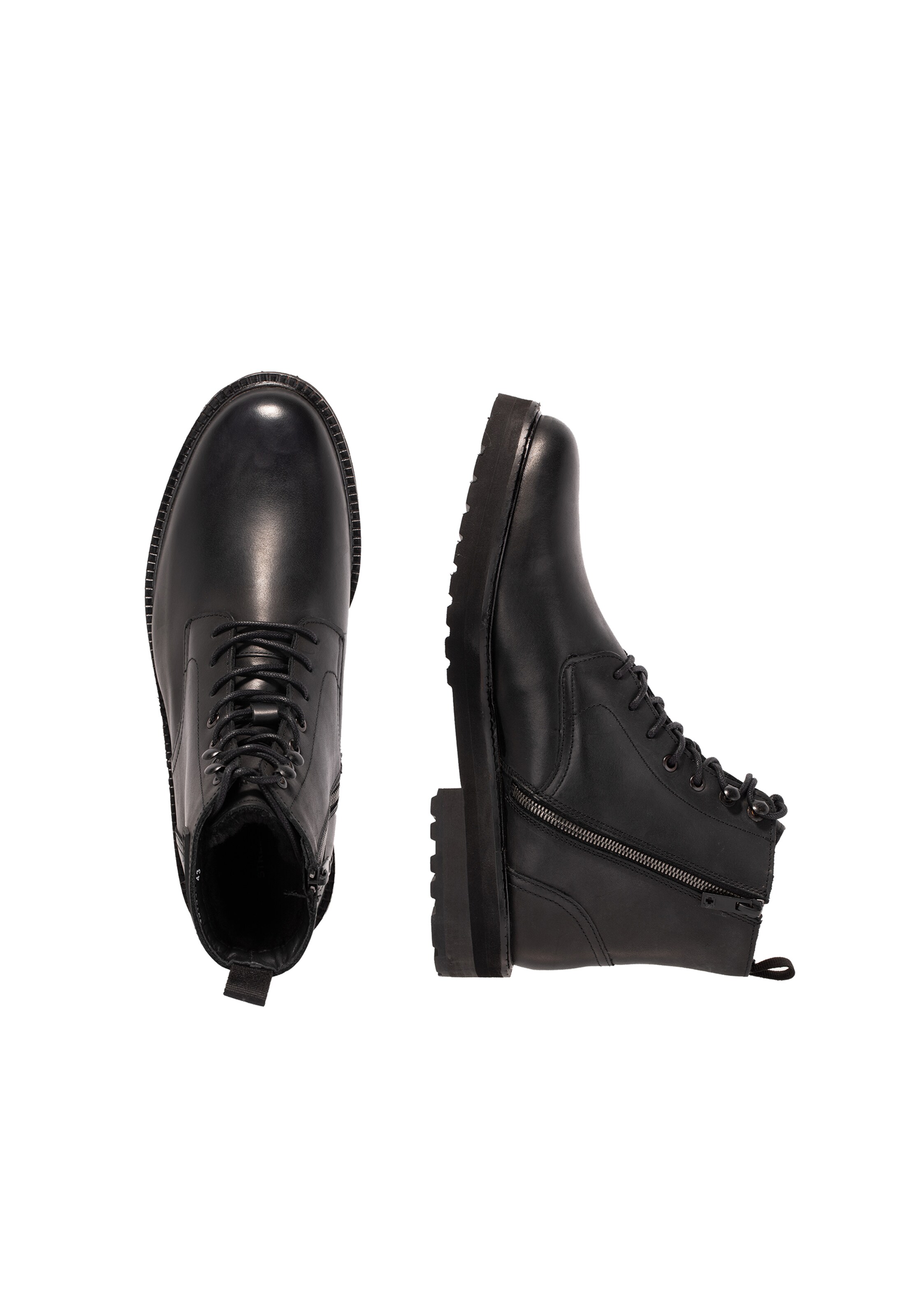 STRELLSON Lace-up boots 'Scott Pineham' in Black