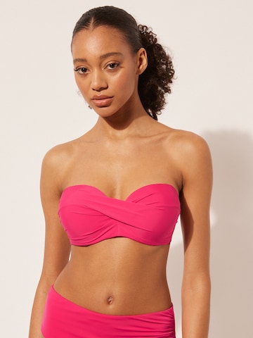 CALZEDONIA Bandeau Bikini Top in Pink: front