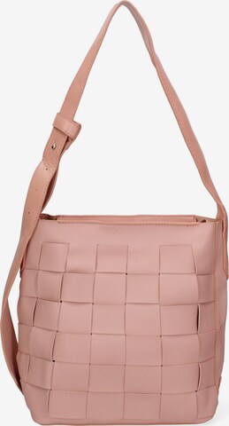 Borsa a spalla 'Borsa a Spalla Donna David Jones PVC Trapuntato Zip' di David Jones in rosa: frontale