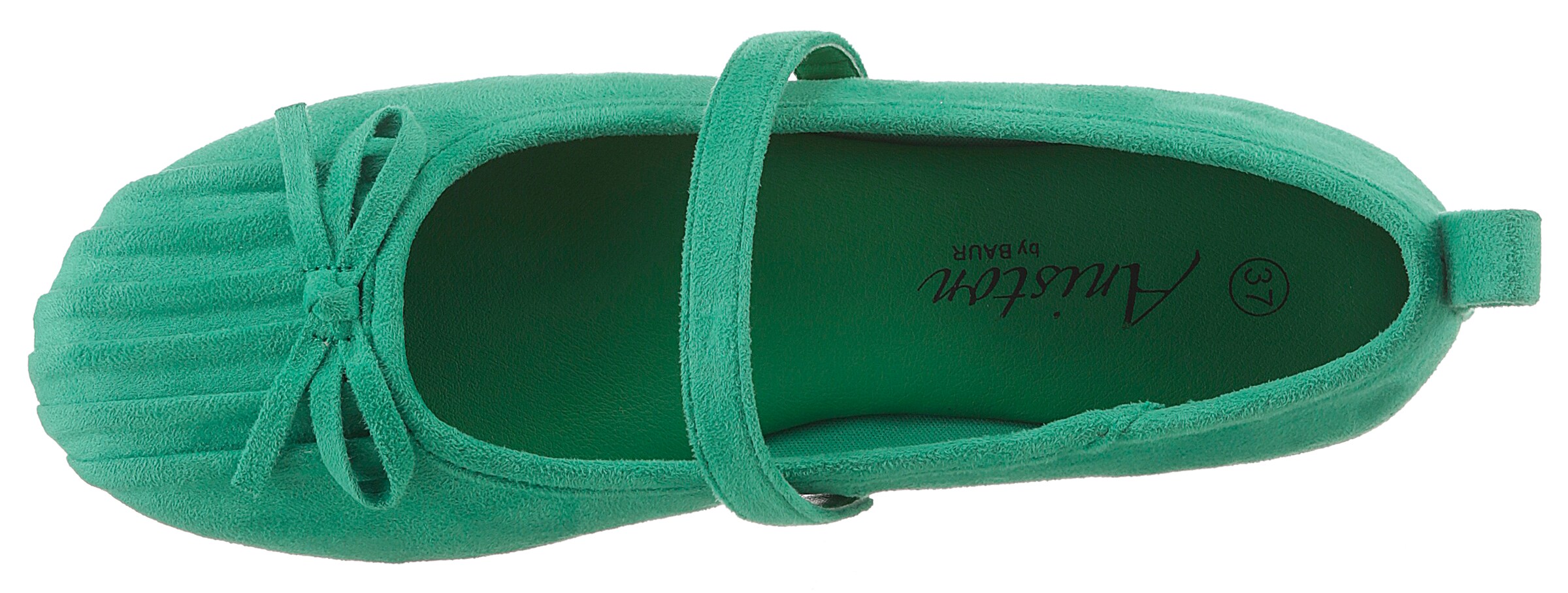 Aniston Ballet Flats with Strap in Green