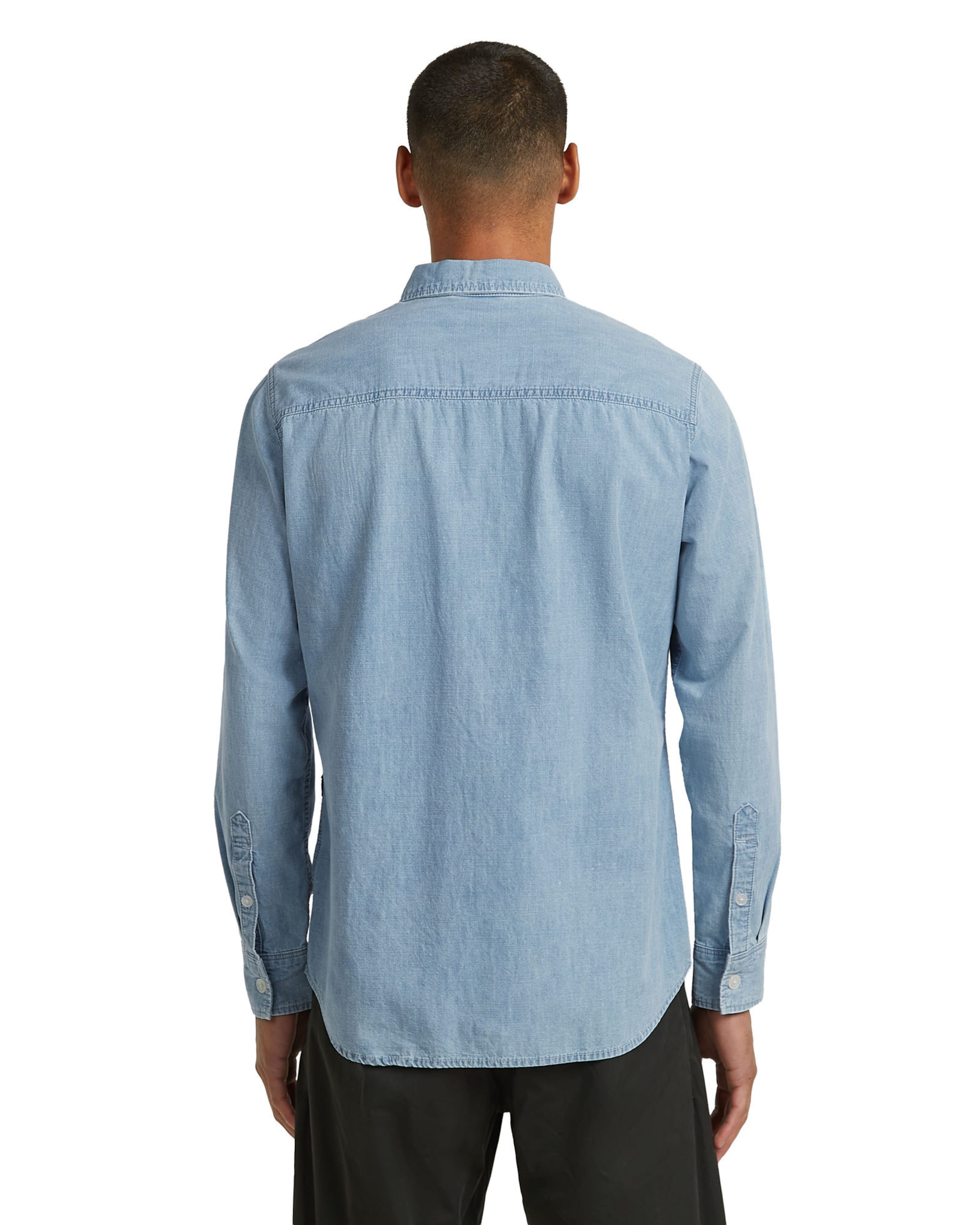 G-STAR Regular fit Zakelijk overhemd 'Clean Slim Shirt ' in Blauw
