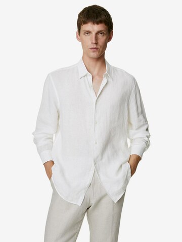 Marks & Spencer Regular fit Button Up Shirt in White: front