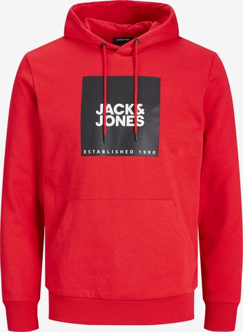 JACK & JONES Tréning póló 'LOCK' - piros: elől