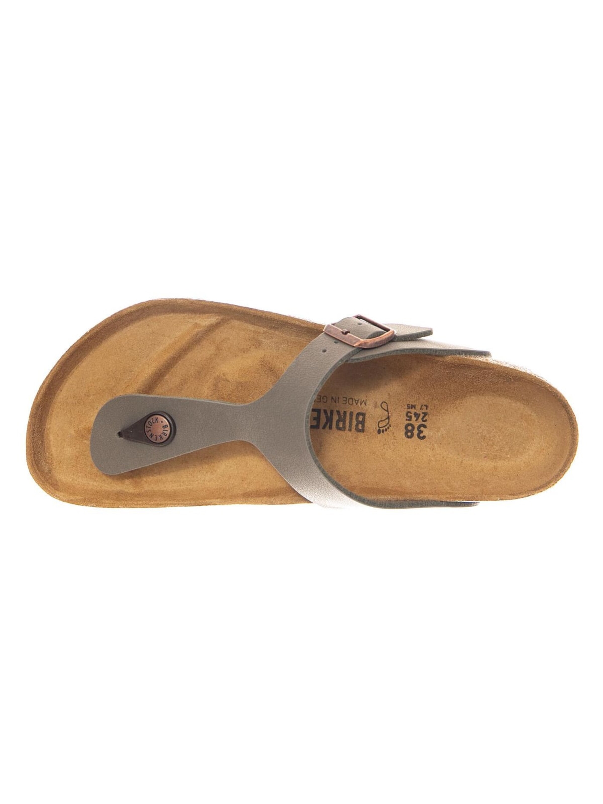 BIRKENSTOCK Sandały 'Gizeh Birkibuc Regular Fit Stone' w kolorze beżowy