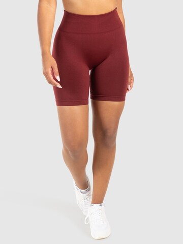 Coupe slim Pantalon de sport Smilodox en rouge : devant