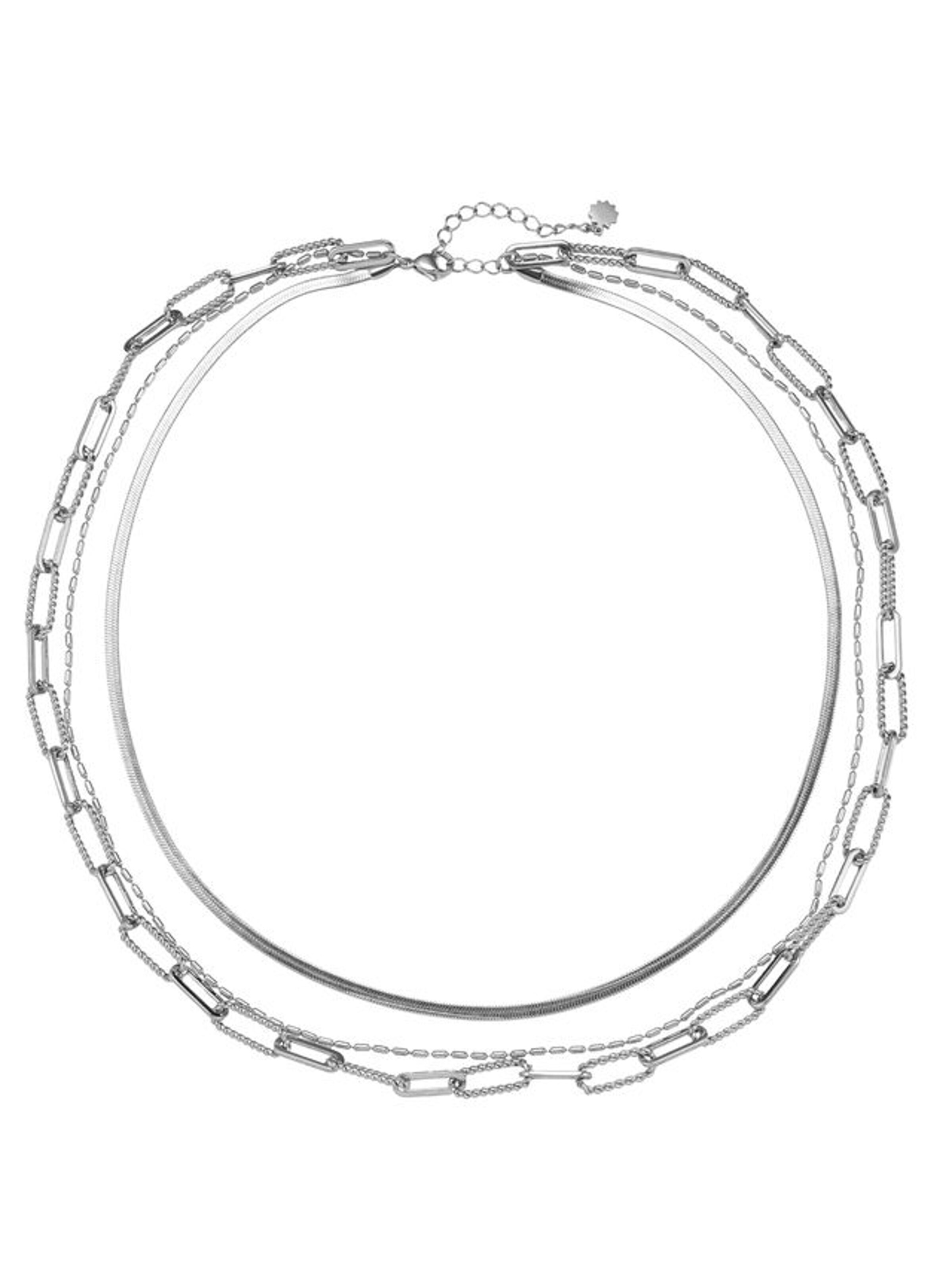 Hey Happiness Ketting 'Timeless Triple' in Zilver