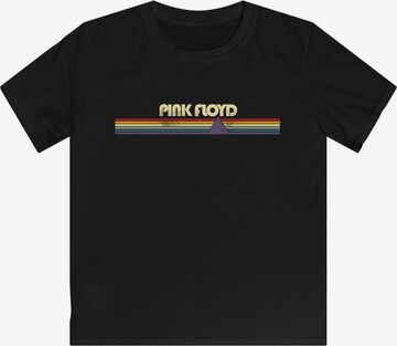 F4NT4STIC Shirt 'Pink Floyd Prism Retro Stripes.' in Zwart: voorkant