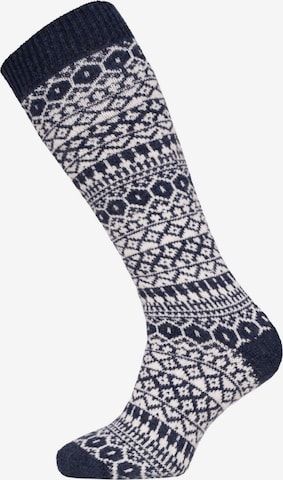 HomeOfSocks Knee High Socks 'HOSK704' in Blue: front