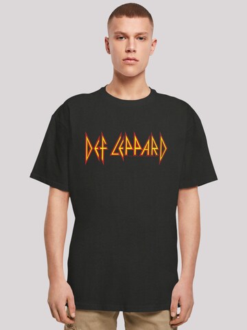 T-Shirt 'Def Leppard' F4NT4STIC en noir : devant