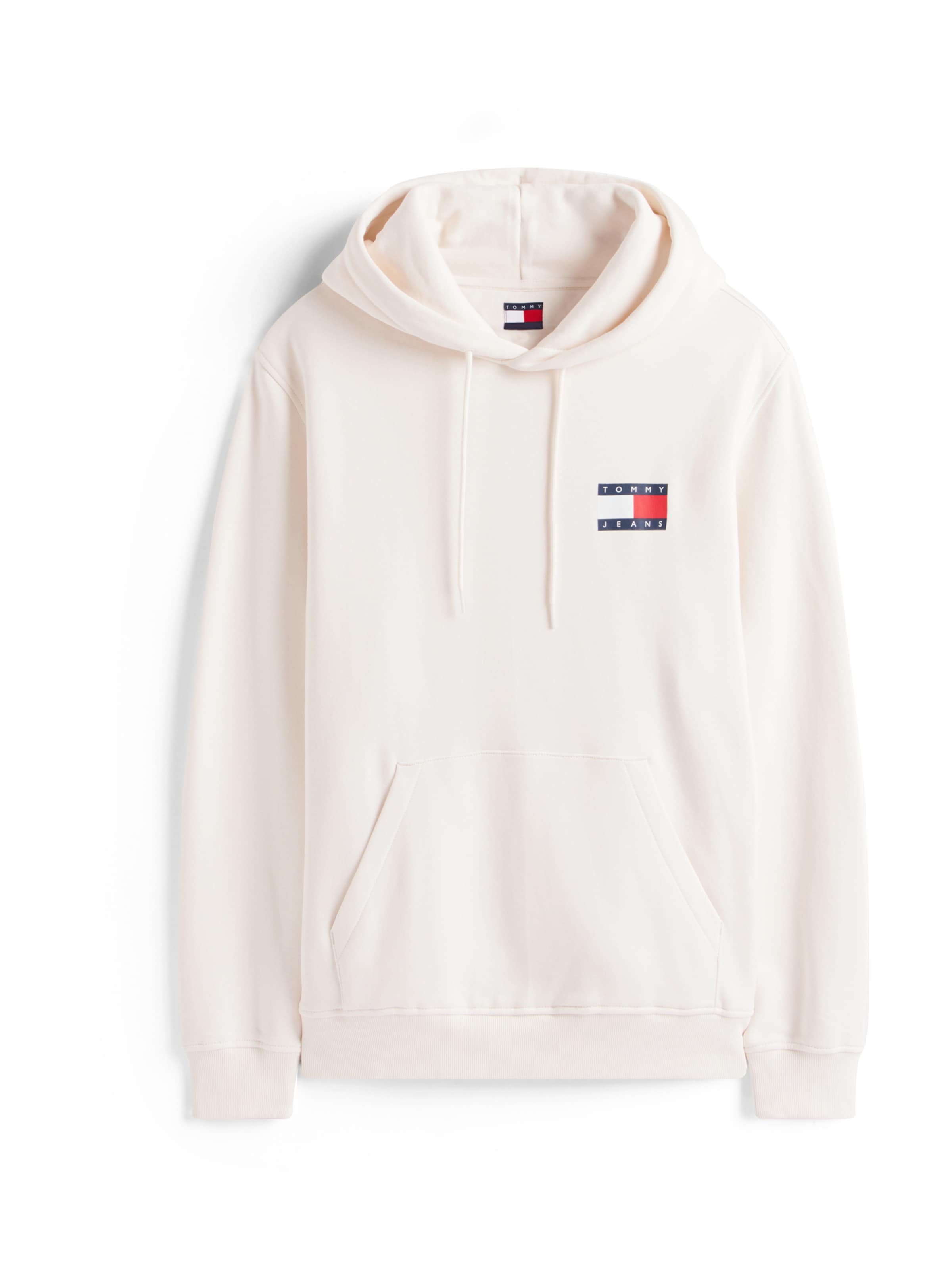 balta Tommy Jeans Megztinis be užsegimo 'ESSENTIAL': priekis