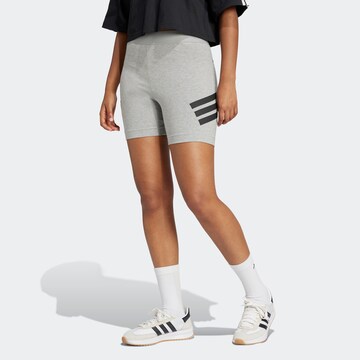ADIDAS SPORTSWEAR - Skinny Pantalón deportivo 'Future Icons' en gris: frente