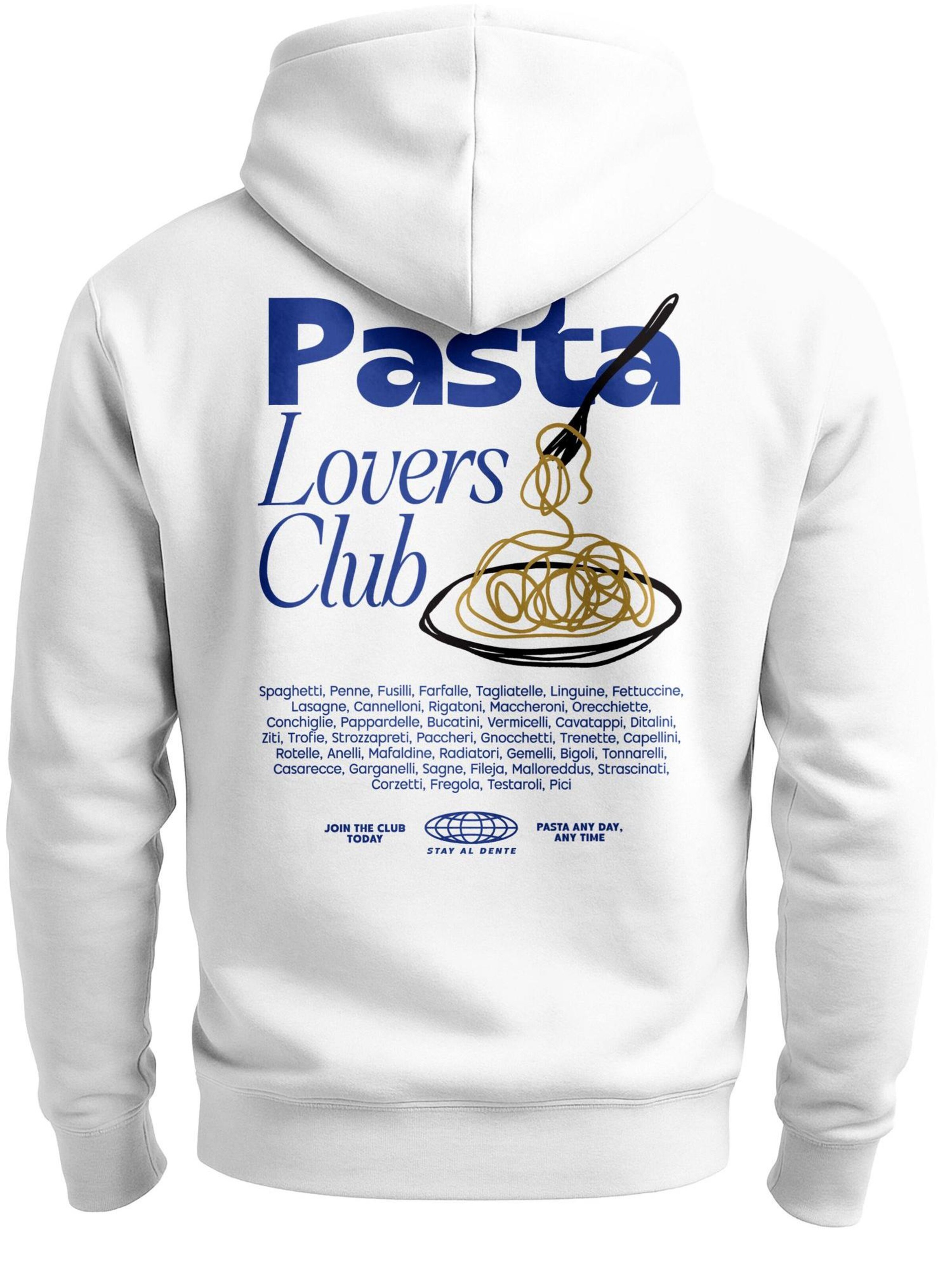 Neverless Sweatshirt 'Pasta Lovers Club' in Blue