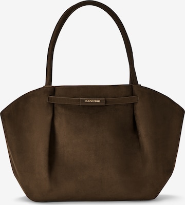 Expatrié Schultertasche 'Chiara' in Braun: Vorderseite