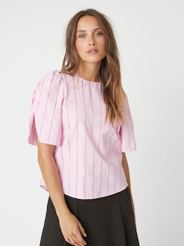co'couture Blouse 'Rosalina' in Roze: voorkant